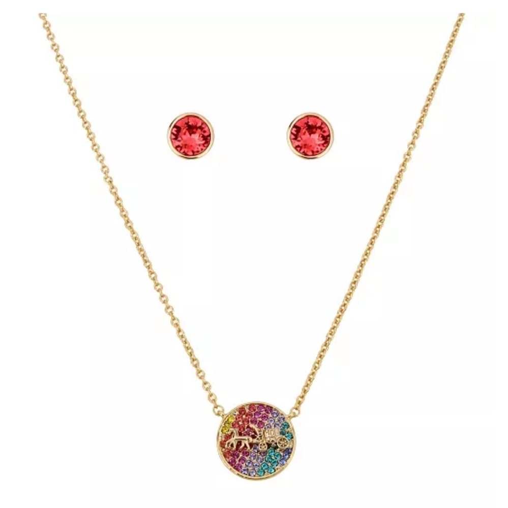 NWT COACH necklace+earrings set - Picture 6 of 8